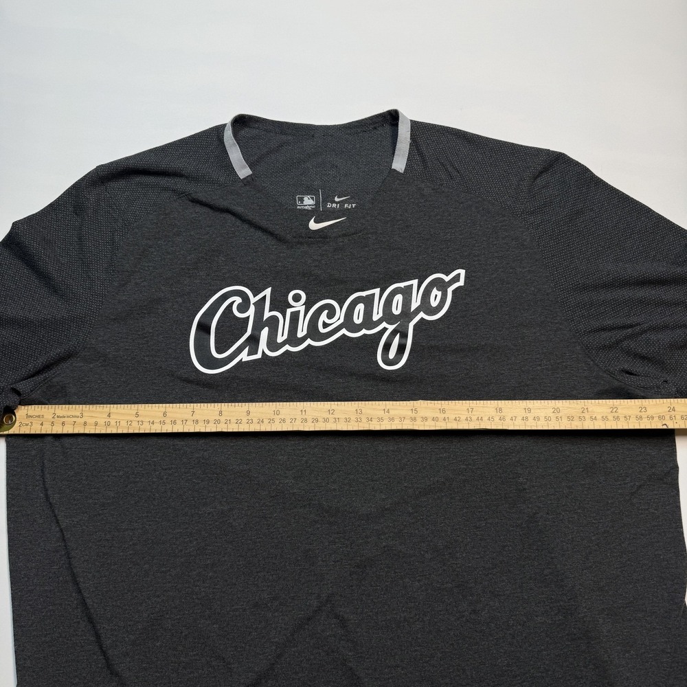 Chicago White Sox Shirt Mens XL Gray MLB Baseball Nike Dri-FIT Authentic - Picture 6 of 9